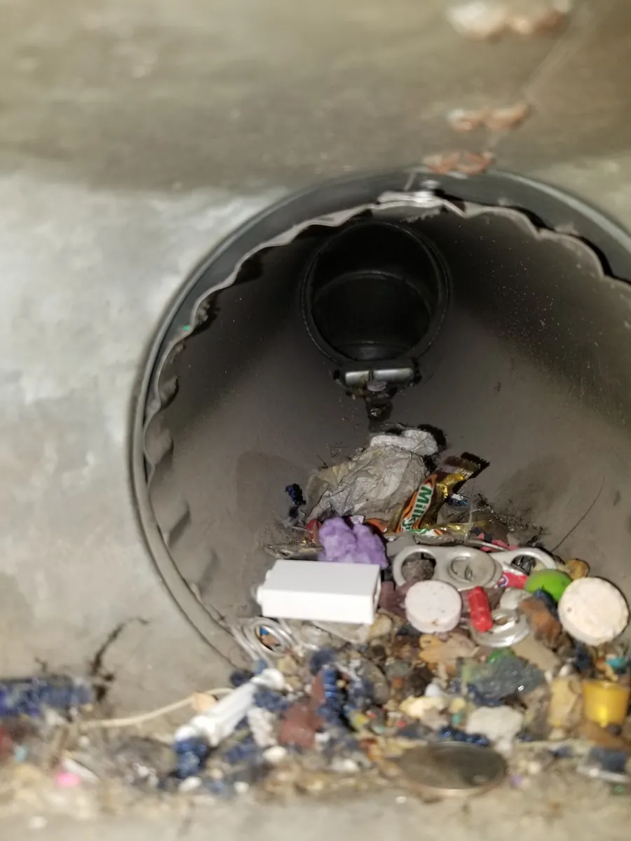 Items recovered from a supply vent